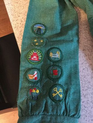 Vintage 1960’s Girl Scout Uniform With Badges 3