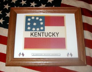 American Civil War Flag,  Southern Stars And Bars Flag.  1st Kentucky Infantry