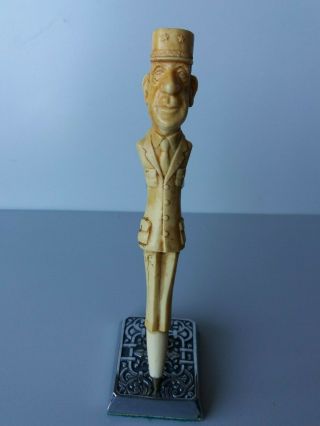 Vintage Spade Depose Ball Point Pen Figurine Charles De Gaulle