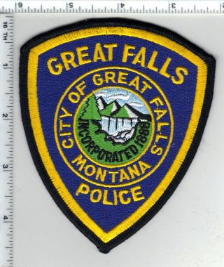 Great Falls Police (montana) Shoulder Patch - From The 1980 