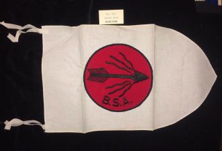 Vintage 1960s Boy Scout Blazing Arrow Patrol Flag With 6 Unattached Patches