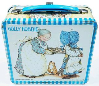 Vintage 1979 Holly Hobbie Metal Lunch Box By Aladdin Industries