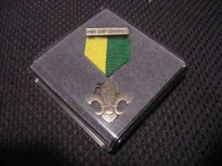 Vintage Bsa Boy Scouts On My Honor Moroni Ribbon Pin Award