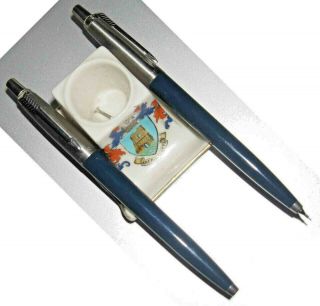 Vintage PARKER Jotter Pencil - Midnight Blue Barrel - Made in USA - 1985 3rd Qtr - T L 5