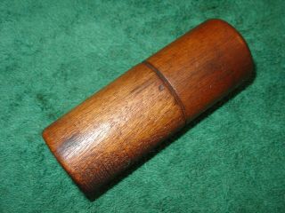 Vintage Round Wooden Drill Bit Index With Push On Cover 1 - 1/2 