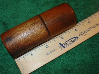 Vintage Round Wooden Drill Bit Index With Push On Cover 1 - 1/2 