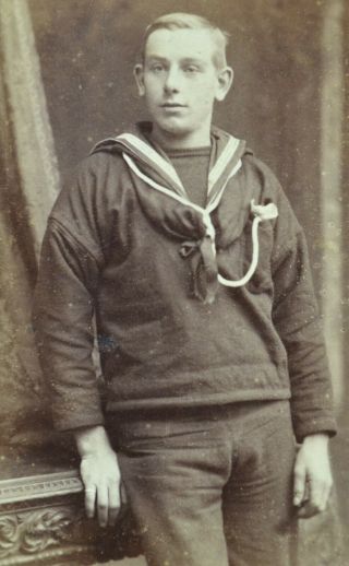 Victorian Cdv Photo Carte De Visite Military Navy Uniform Sailor Brighton