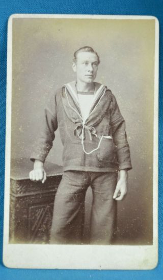Victorian CDV Photo Carte De Visite Military Navy Uniform Sailor Lincoln 2