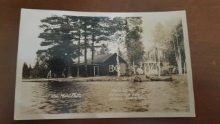 Antique Rice Maid Rppc Photo Postcard Main Lodge Peninsula Inn Eagle River Wi