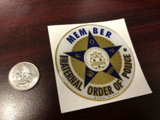 Fraternal Order Of Police Collectible Decal (large Size)