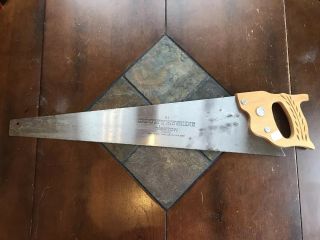 Vintage Disston Carpenter Hand Saw Wood Handle C - 1 Country Side 10 Point