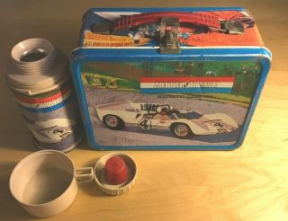 Auto Race Magnetic Game Vintage Metal Lunch Box