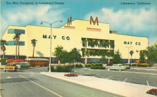 1957 The May Company Department Store,  Lakewood,  California Postcard