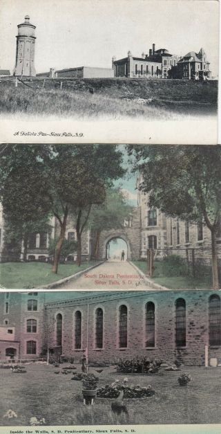 6 Postcards Sioux Falls Sd State Penitentiary 1 5