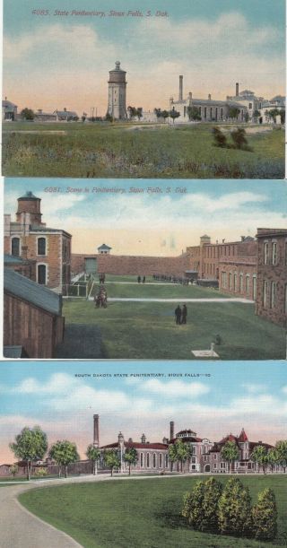 6 Postcards Sioux Falls SD State Penitentiary 1 5 2