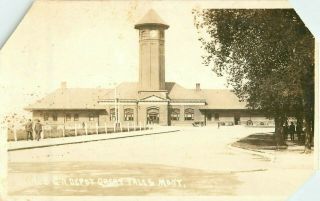 C1920 Great Northern Depot,  Great Falls,  Montana Real Photo Postcard/rppc