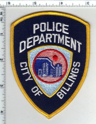 Billings Police (montana) 2nd Issue Shoulder Patch - From The 1980 