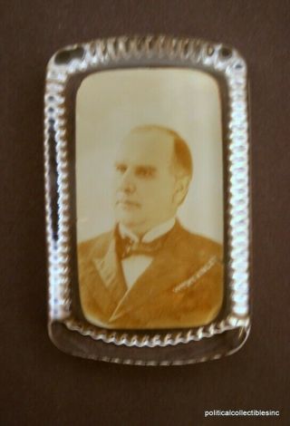 President William Mckinley Glass Paperweight