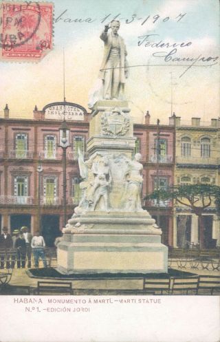 Cuba Habana Marti Statue 1900s Pc