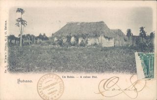 Cuba Cuban Hut In Habana 1900s Pc