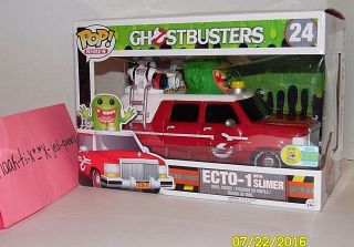 Sdcc Comic Con 2016 Funko Pop Rides 24 Ghostbusters Red Ecto - 1 With Slimer