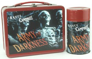 Vintage Bruce Campbell 1993 Army Of Darkness Lunchbox Thermos Neca -