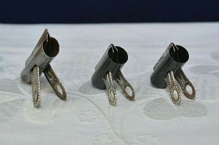 3x Vintage 2” Bulldog Small Metal Clips Old Office Paper Clamp Binder 5