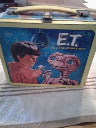Vintage 1982 E.  T.  The Extraterrestrial Lunch Box With Thermos No Cup