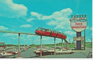 Postcard - Pa - Pennsylvania Lancaster Dutch Wonderland Monorail Unposted