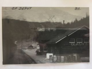 Glacier Bc Canada Cp Rr Station Railroad Depot Bw Real Photo Postcard Rppc