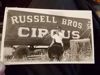 1942 Snapshot Photo By Frank Fernekes,  Circus Rodeo Clown,  Rube Eagan