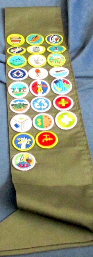 Boy Scout Sash With 24 Badges