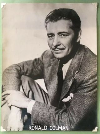 Ronald Colman.  Large Vintage Promotion Photograph