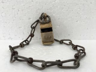 1942 Uk British India I.  M.  Industries Whistle Brass Collectible