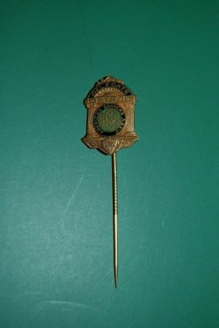 1912 Enameled Antique Dieges & Clust Ny Stick Pin American Bankers Detroit 1912