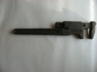 Vintage 15 " Trimo Pipe Wrench - Trimont Mfg.  Co Foxbury Mass.  Usa