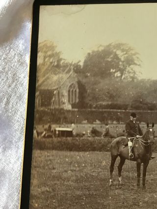 Photo of Hunt Meeting with Horse and Carriage,  Farm House Victorian TM3 2