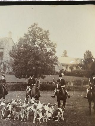 Photo of Hunt Meeting with Horse and Carriage,  Farm House Victorian TM3 4