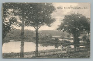 Smiths Ponds Farmingdale York—antique Long Island Ny Postcard Fw Carmen 1912
