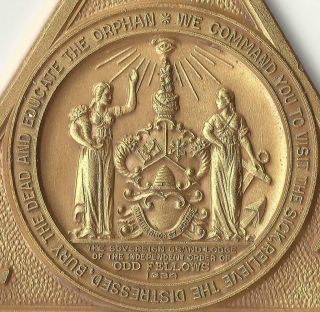 Near Ioof Grand Lodge " We Command You " Large Antique 1934 Odd Fellows Medal