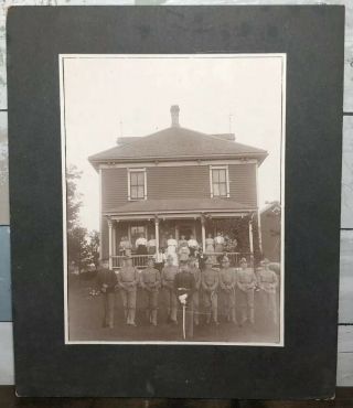 Large Antique Cabinet Card Photo of U.  S.  Soldiers Mt.  Calvary,  Wisconsin 2
