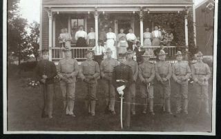 Large Antique Cabinet Card Photo of U.  S.  Soldiers Mt.  Calvary,  Wisconsin 4