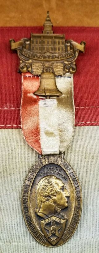 1932 Patriotic Order Sons Of America Penn State Camp Medal