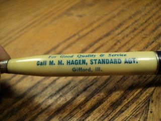 Vintage Ritepoint Mechanical Pencil Advertising Standard Permalube Gifford Ill 5