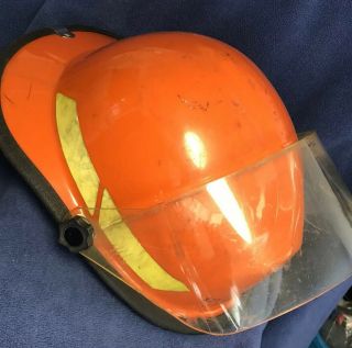 Turnout Gear Fire Safety Fighters Helmet With Shield By Bullard,