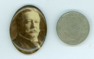 1908 Vtg President William Howard Taft Political Campaign Pinback Button Oval