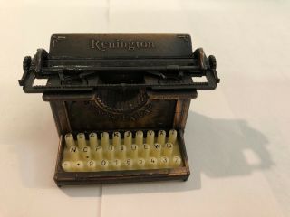 Vintage Die - Cast Miniature Pencil Sharpener Remington Typewriter