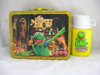 Vtg The Muppet Show 1978 Metal Lunchbox W/ Thermos Kermit Miss Piggy Dr.  Teeth