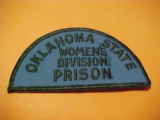 Oklahoma Womens Division Prison Police Patch Shoulder Size 4 1/2 X 2 1/4