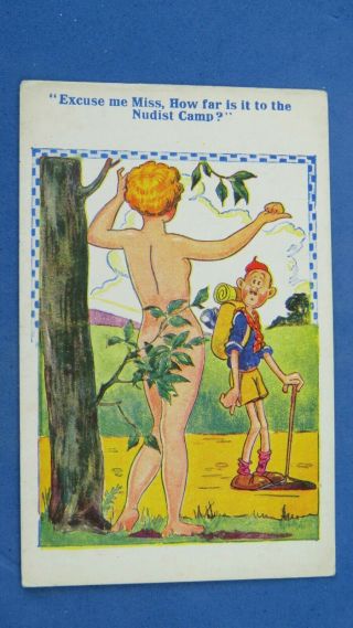 Risque Comic Postcard 1940 
